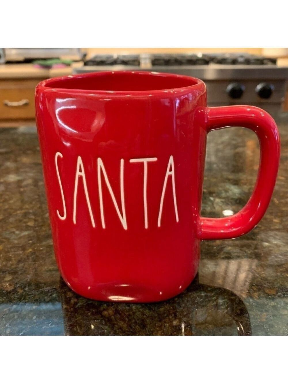 Rae Dunn SANTA Mug Red Ceramic Cup Artisan Collection LL Holiday Christmas Decor